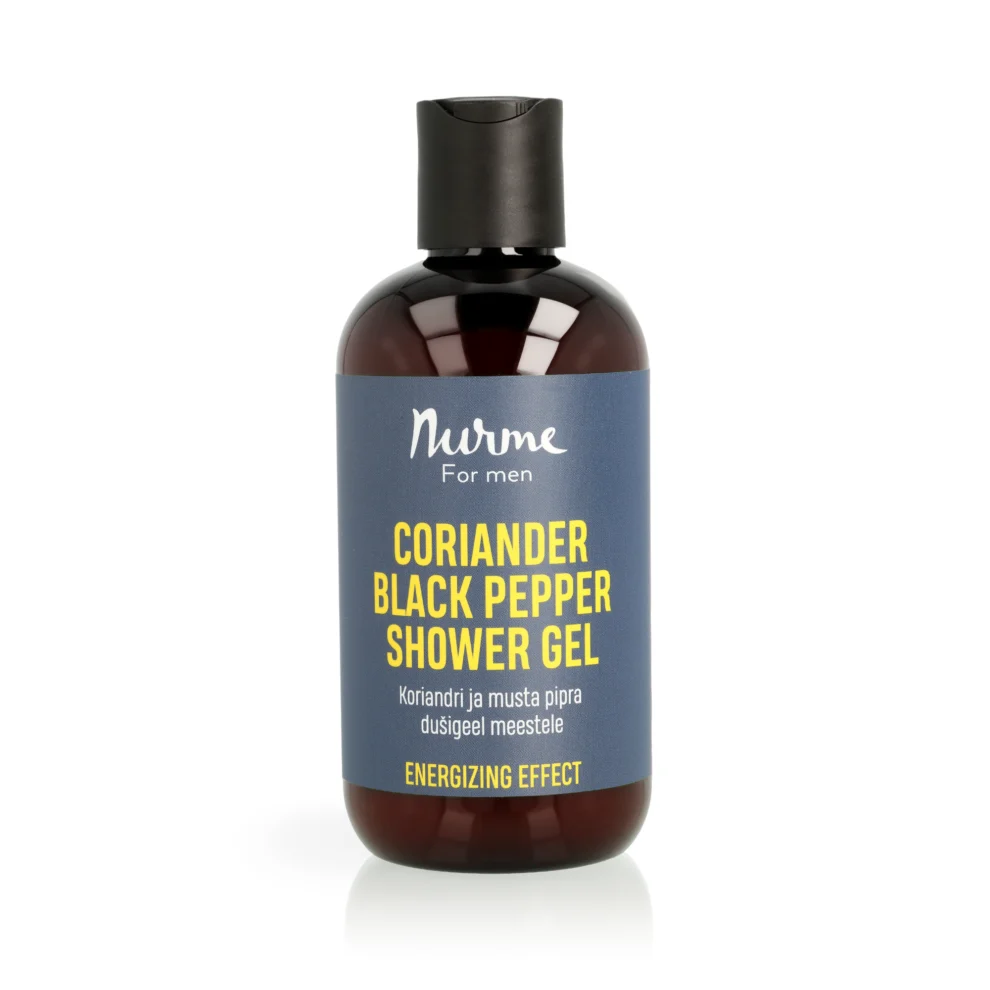 Shower gel for men with coriander and black pepper